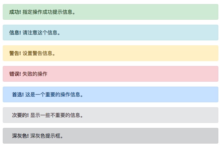 Bootstrap4 信息提示框
