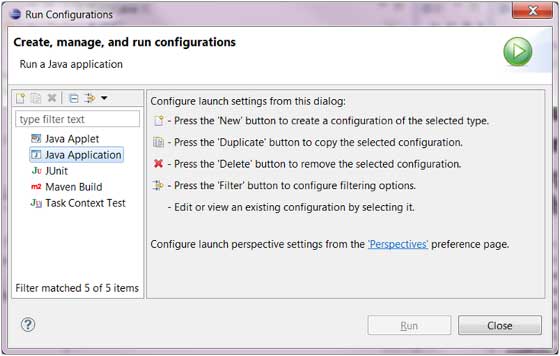 Eclipse 运行配置(Run Configuration)