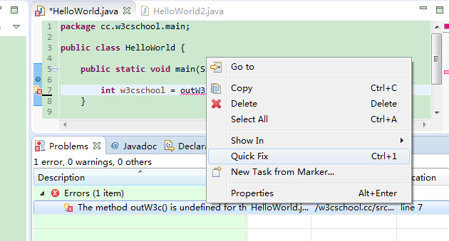 Eclipse 快速修复
