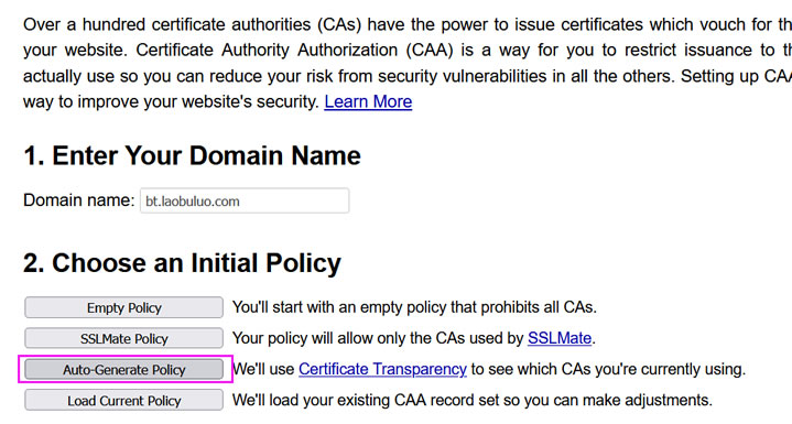 基于宝塔面板开启TLS 1.3且设置DNS CAA和DNSSEC实现SSL评分A+