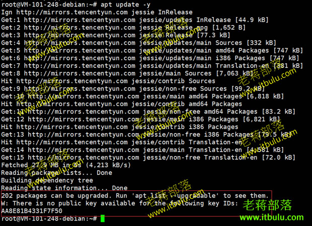 Debian镜像升级update源出现错误解决方案