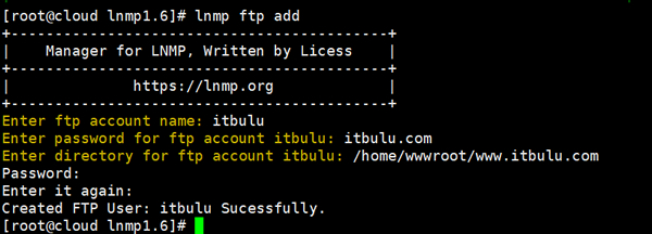 LNMP一键包WEB环境添加FTP账户管理网站目录的方法