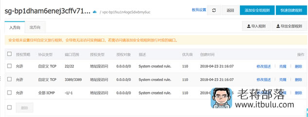 阿里云安全组配置