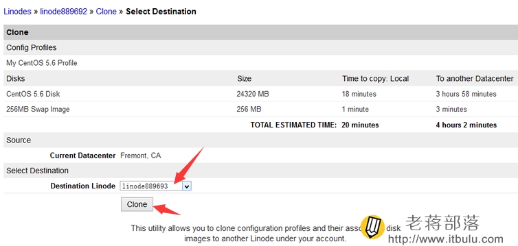 利用Linode面板Clone克隆搬家迁移不同VPS数据