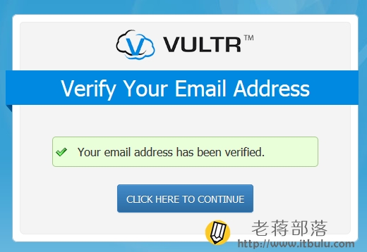 VULTR激活邮箱