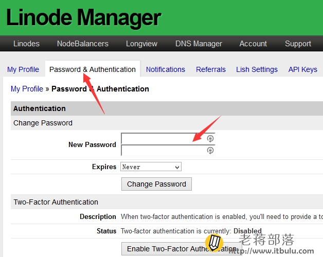 linode修改账户密码