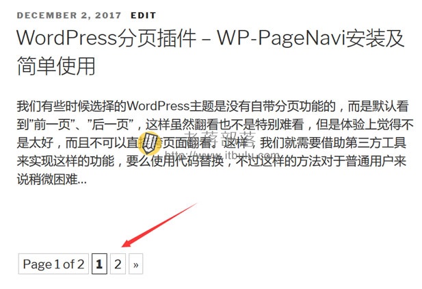 WordPress默认twentyseventeen主题安装WP-PageNavi分页插件